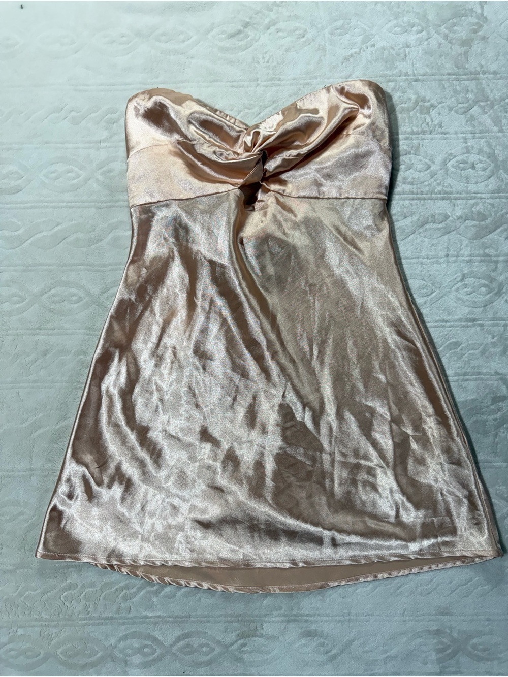 Lucy in The Sky Satin Twist Strapless Mini Dress - Picture 2 of 5